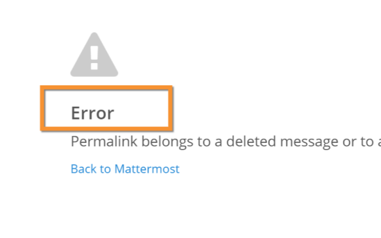 Bad Error Message